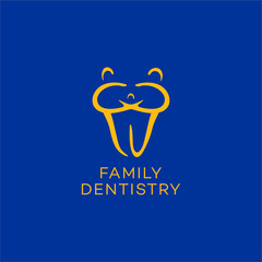 Foamily dental logo design health and card and related company editable vector image