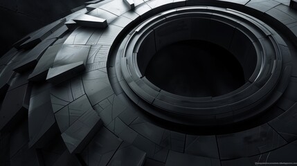 Fototapeta premium Abstract circular concept has a circle background. The design is graphic and round.