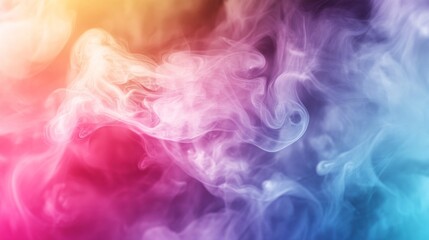 Abstract Swirling Smoke with Rainbow Color Gradient