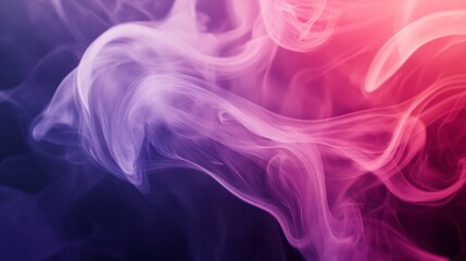 Fototapeta premium Abstract Swirls of Purple and Pink Smoke on a Dark Background