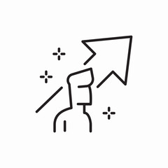 business growth icon sign vector