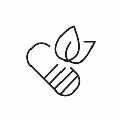 herbal capsule icon sign vector