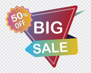 "Big sale tag and weekend special offer banner vector. Ideal for promoting exclusive discounts."