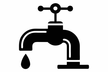 
Faucet icon vector, Water Faucet or tap icon, Kitchen water faucet symbol vector
