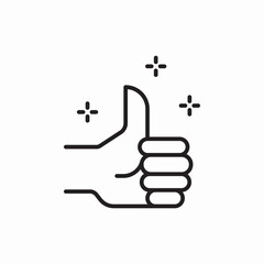 thumbs up icon sign vector