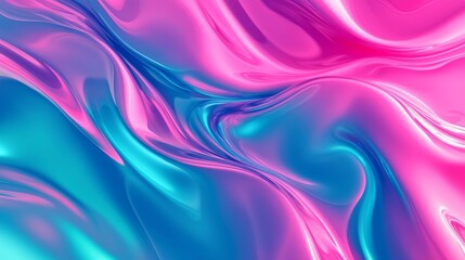 Fototapeta premium Abstract Swirling Blue and Pink Liquid Texture