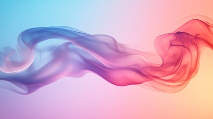 Abstract Wavy Smoke in Pink and Blue Hues
