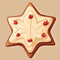 Vector set of Christmas gingerbread cookie