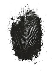 A close-up view of a unique fingerprint pattern highlighted against a dark background