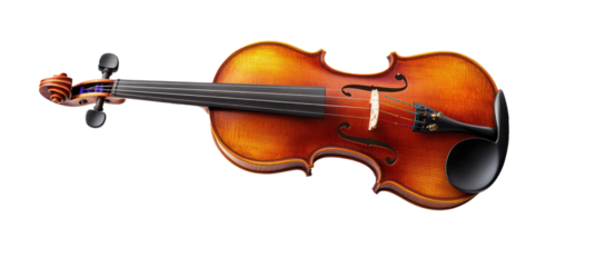 A beautifully crafted wooden violin displaying rich tones and elegant design