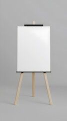 Blank Stand up Easel for Presentation on Gray