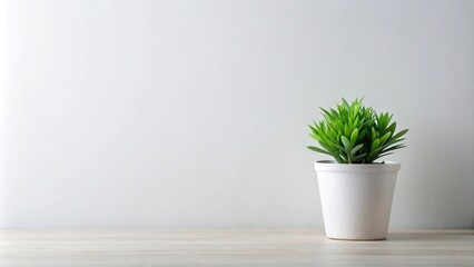 Extreme close-up of a modern potted plant with a touch of nature