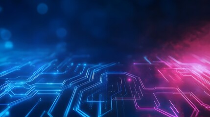 Futuristic Hi Tech Digital Abstract Neon Gradient Backdrop Wallpaper Background