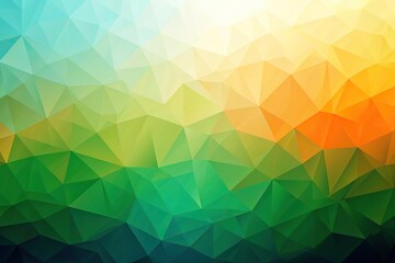 Obraz premium Extreme close-up abstract natural polygonal background featuring smooth spring colors ranging from orange to green