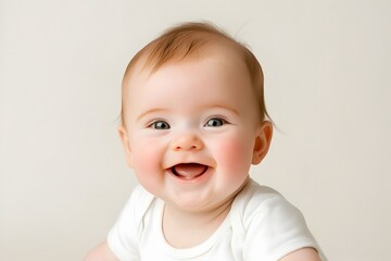 Fototapeta premium Radiant Baby with Down Syndrome Showcasing Unique Beauty and Personality