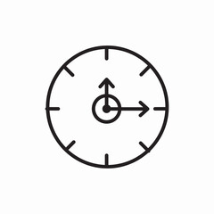 wall clock icon sign vector