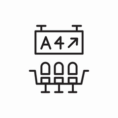 waiting room icon sign vector