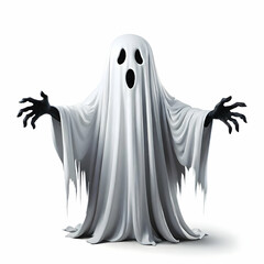 halloween ghost isolated on white background