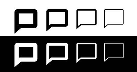Dialog box icon. Identification of chat or comments. Speech or message symbol.