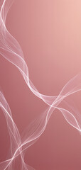 Beautiful pink abstract illustration of a gradient space, and waves made out of thin connections, good for mobile phone
