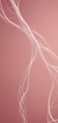 Beautiful pink abstract illustration of a gradient space, and waves made out of thin connections, good for mobile phone