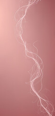Beautiful pink abstract illustration of a gradient space, and waves made out of thin connections, good for mobile phone