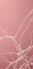Beautiful pink abstract illustration of a gradient space, and waves made out of thin connections, good for mobile phone