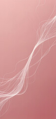 Beautiful pink abstract illustration of a gradient space, and waves made out of thin connections, good for mobile phone