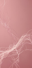 Beautiful pink abstract illustration of a gradient space, and waves made out of thin connections, good for mobile phone