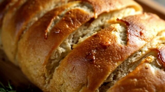bread with a luxurious presentation
