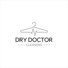 Dry doctor hanger logo design for dey cleaner, tailor or related company  