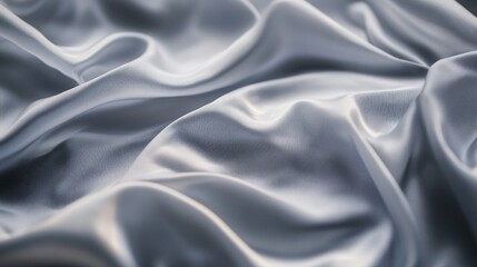Obraz premium Abstract Close-up of Draped Silver Fabric