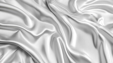 Obraz premium Smooth, Draped Silver Fabric