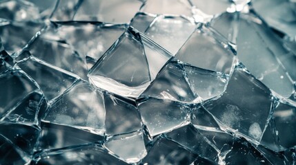 A Close-Up View of Shattered Glass