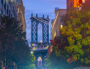 Fototapeta premium Manhattan Bridge seen from Dumbo