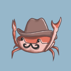 isolated cowboy crab with hat © Fork