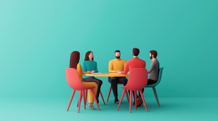 Fototapeta premium Group discussion at a modern table