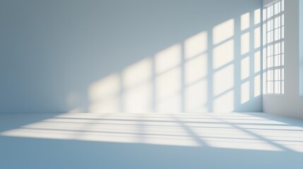 Obraz premium Minimalist room with sunlight shadows