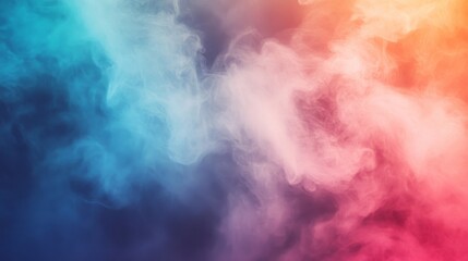 Obraz premium Abstract Swirling Blue and Pink Smoke on Dark Background
