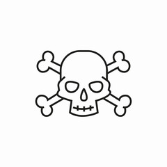 skull bones icon sign vector