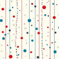 Colorful dots arranged vertically create playful and vibrant pattern on light background, perfect for various design projects