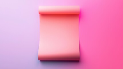 Pink paper roll, smooth gradient background