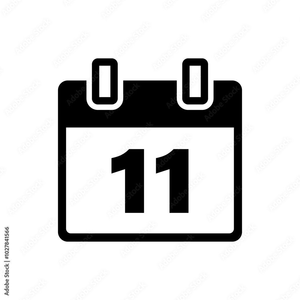 Canvas Prints simple vector illustration of a calendar page with the number eleven