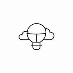 air balloon icon sign vector