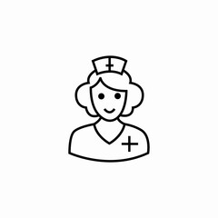 clinic nurse icon sign vector
