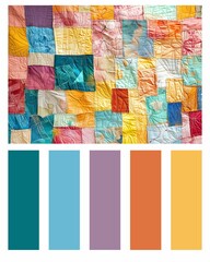 A palette of colors that match each other. Fashion concept, brand layout. A guide to tone and color. Different color patterns.