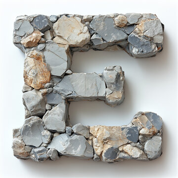 E, zahlen, ziffer, buchtstabe, buchstaben, Alphabet, vorlage, grafik, isoliert, wei&szlig;er, hintergrund, steintapete, Stein, Steinoptik, , wand, beschaffenheit, fels, alt, abstrakt, dekor, rau, architektu