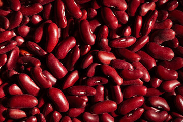 red kidney beans texture top view