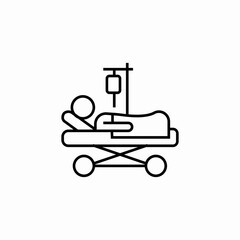 hospital bed icon sign vector