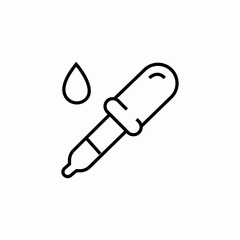 pipette with drop icon sign vector
